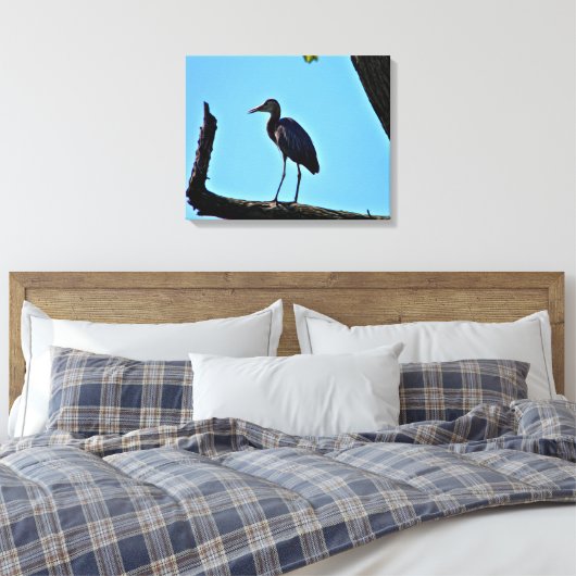 Ölgemäldeart Große blaue Heron-Leinwand Leinwanddruck (Insitu (Schlafzimmer))