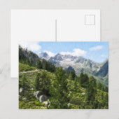 Ölgemäldebild der österreichischen Alpen. Postkarte (Vorne/Hinten)