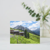 Ölgemäldebild der österreichischen Alpen. Stall. Postkarte (Stehend Vorderseite)