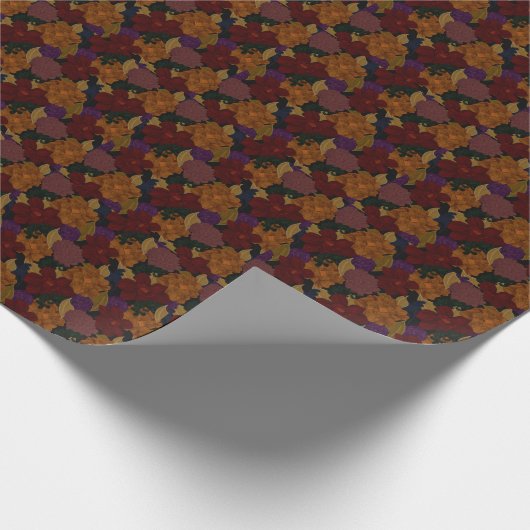 Ölgemalte Blume Geschenkpapier (Ecke)