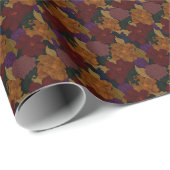 Ölgemalte Blume Geschenkpapier (Rolleneckpunkt)