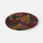 Ölgemalte Blume Pappteller (Schrägansicht)