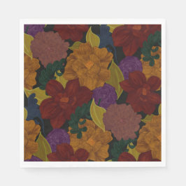 Ölgemalte Blume Serviette