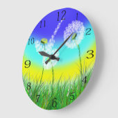 Ölgemalte Leuchte, Weed Clock, Große Wanduhr (Winkel)