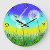 Ölgemalte Leuchte, Weed Clock, Große Wanduhr (Vorderseite)