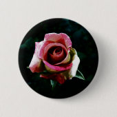 Ölgemalte Rose Button (Vorderseite)