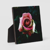Ölgemalte Rose Fotoplatte (Vorderseite)