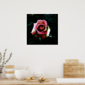 Ölgemalte Rose Poster (Küche)