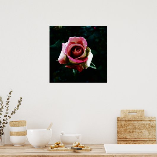 Ölgemalte Rose Poster (Küche)