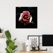 Ölgemalte Rose Poster (Heimbüro)