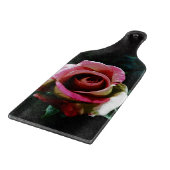 Ölgemalte Rose Schneidebrett (Ecke)