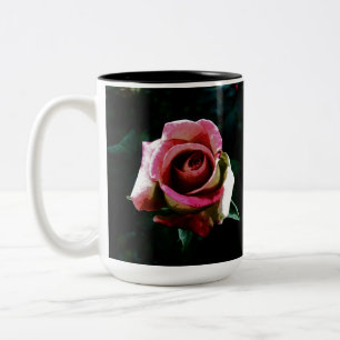 Ölgemalte Rose Zweifarbige Tasse