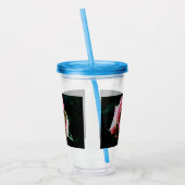 Ölgemalte rote Rose Acryltrinkbecher (Links)