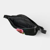 Ölgemalte rote Rose Bauchtasche (Offen)