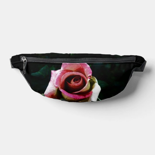 Ölgemalte rote Rose Bauchtasche (Ablage )