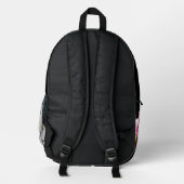Ölgemalte rote Rose Bedruckter Rucksack (Rückseite)