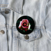Ölgemalte rote Rose Button (Beispiel)