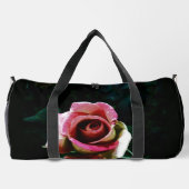 Ölgemalte rote Rose Duffle Bag (Rückseite)