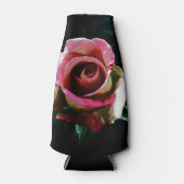 Ölgemalte rote Rose Flaschenkühler (Vorderseite)