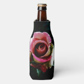 Ölgemalte rote Rose Flaschenkühler (Flaschenvorderseite)