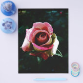 Ölgemalte rote Rose Flyer (Einzeln)