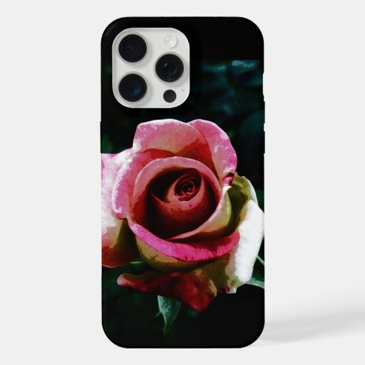 Ölgemalte rote Rose iPhone Hülle (Rückseite)