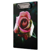 Ölgemalte rote Rose Klemmbrett (Links)