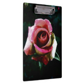 Ölgemalte rote Rose Klemmbrett (Rechts)