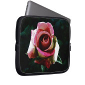 Ölgemalte rote Rose Laptopschutzhülle (Vorne Rechts)