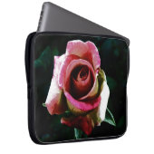 Ölgemalte rote Rose Laptopschutzhülle (Vorne Rechts)