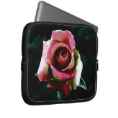 Ölgemalte rote Rose Laptopschutzhülle (Vorne Rechts)