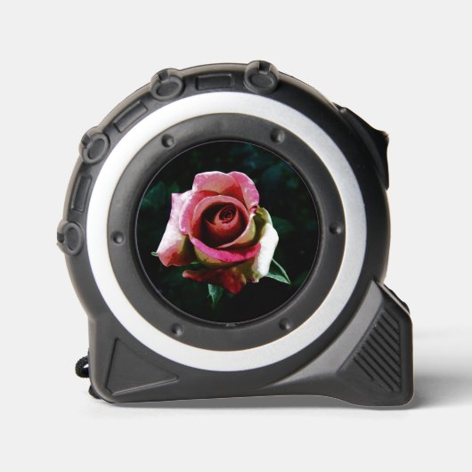 Ölgemalte rote Rose Maßband (Vorderseite)