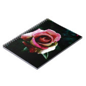 Ölgemalte rote Rose Notizblock (Linke Seite)