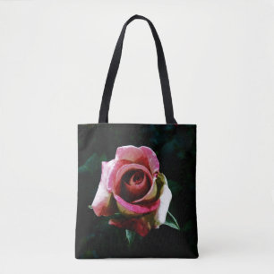 Ölgemalte rote Rose Tasche