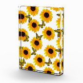 Ölgemalte Sonnenblumen und Schmetterlinge, Fotoblock (Rechts)