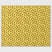 Ölgemalte Sonnenblumen und Schmetterlinge, Geschenkpapier (Flach)