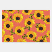 Ölgemalte Sonnenblumen und Schmetterlinge, Geschenkpapier Set (Vorderseite 2)