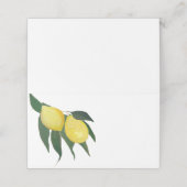 Ölgemalte Zitronen-Platzkarten Platzkarte (Außenseite Aufgefaltet)