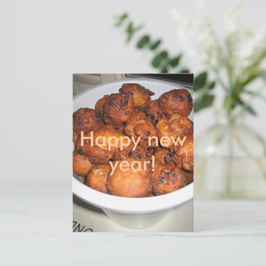 Oliebollen Postkarte (Stehend Vorderseite)