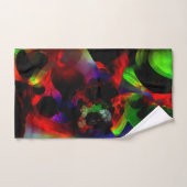 Ölige grüne und rote Flecken mit dunklen Teilen Badhandtuch Set (Handtuch)