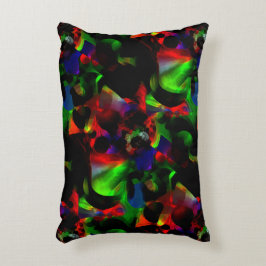 Ölige grüne und rote Flecken mit dunklen Teilen Dekokissen