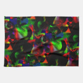 Ölige grüne und rote Flecken mit dunklen Teilen Geschirrtuch (Horizontal)