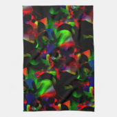 Ölige grüne und rote Flecken mit dunklen Teilen Geschirrtuch (Vertikal)