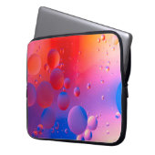 ölige Tropfen in Wasser mit farbigem Hintergrund, Laptopschutzhülle (Vorderseite Links)