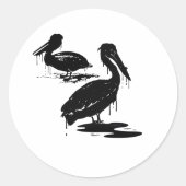 Ölige Vögel1 Runder Aufkleber (Vorderseite)