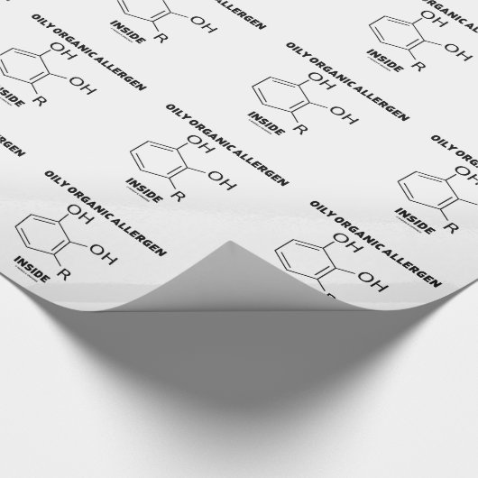 Öliges Bio Allergen-Innere (Urushiol Molekül) Geschenkpapier (Ecke)