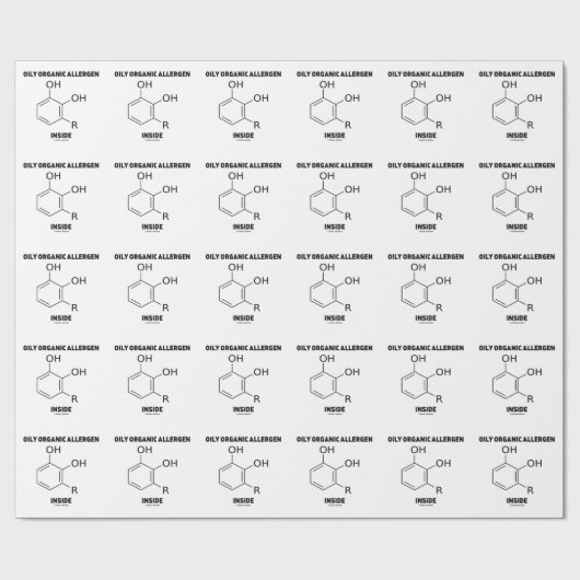 Öliges Bio Allergen-Innere (Urushiol Molekül) Geschenkpapier (Flach)