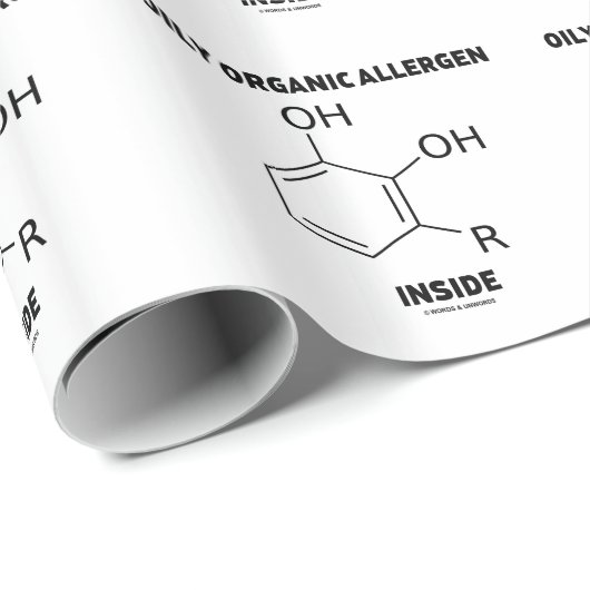 Öliges Bio Allergen-Innere (Urushiol Molekül) Geschenkpapier (Rolleneckpunkt)