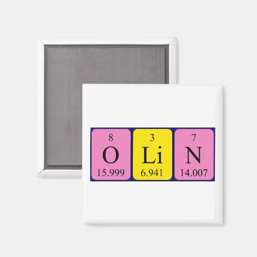 Olin Periodenmagnet-Magnet Magnet (Vorderseite/Rückseite)