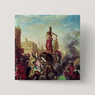 Olinda und Sophronia auf dem Pyre Button